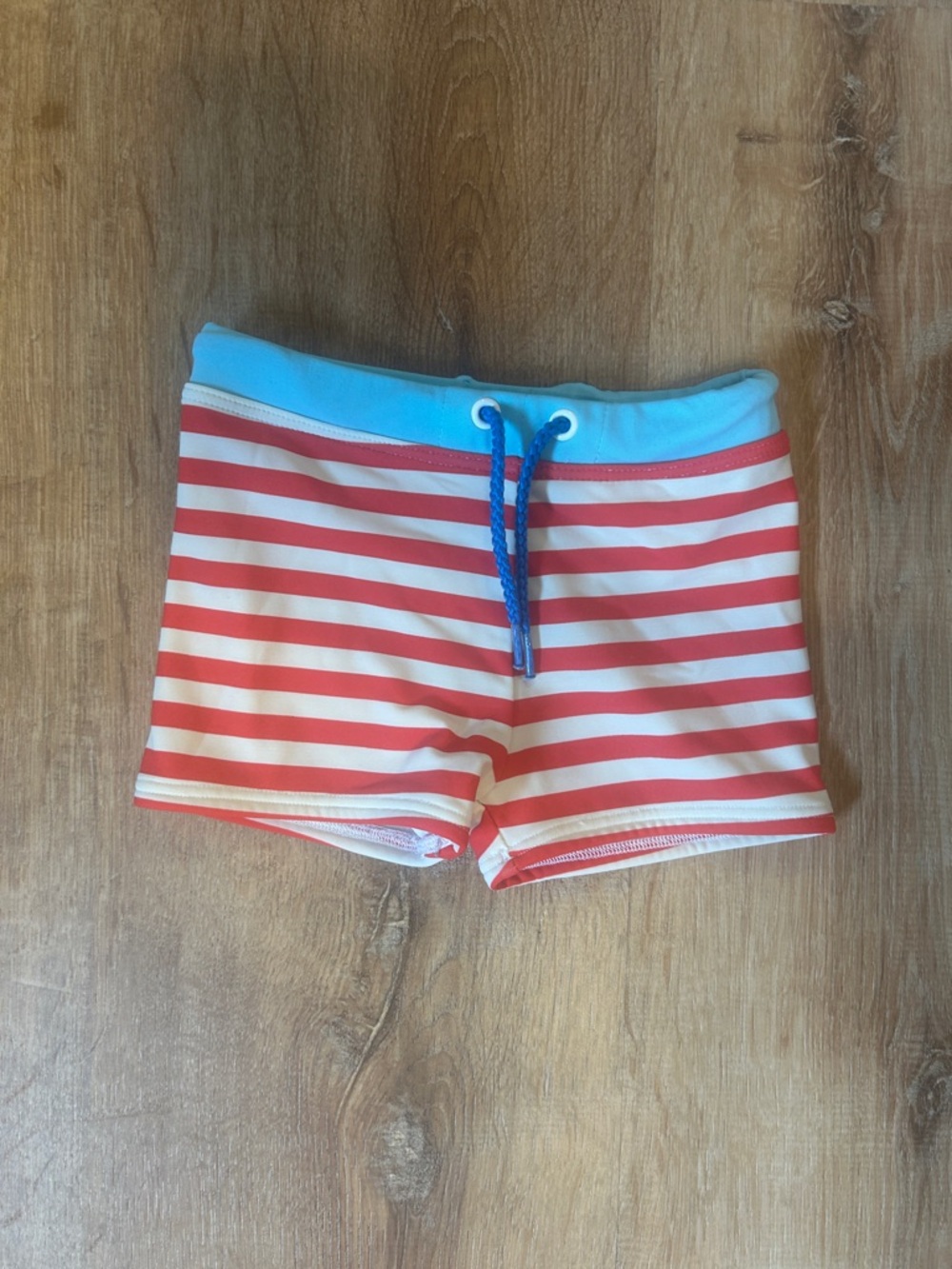 Baby Boden Patriotic Striped Swim Shorts